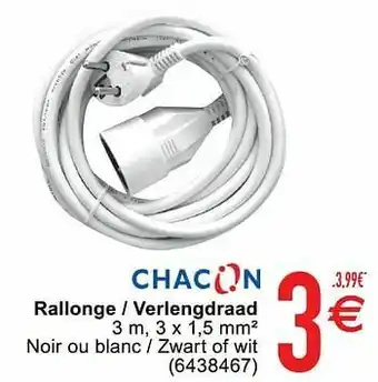 Rallonge - verlengdraad