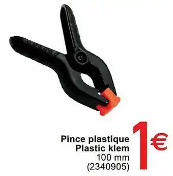 Pince plastique plastic klem