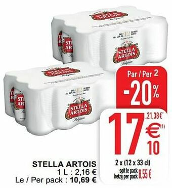 Cora Stella artois aanbieding