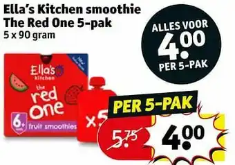 Kruidvat Ella`s kitchen smoothie the red one aanbieding