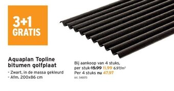 GAMMA Aquaplan Topline Bitumen Golfplaat aanbieding