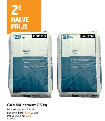 GAMMA Gamma Cement 25kg aanbieding