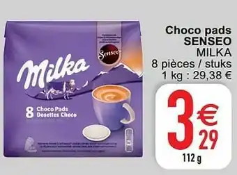 Cora Choco pads senseo milka aanbieding