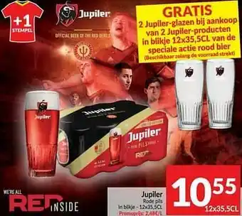Intermarché Jupiler rode pils aanbieding