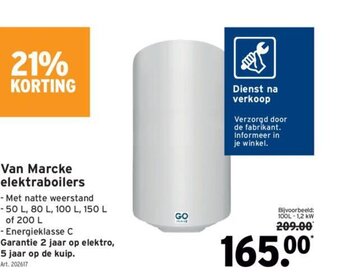 Van Marcke Elektraboilers