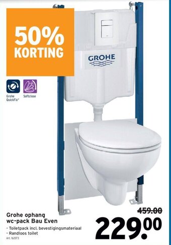 GAMMA Grohe Ophang Wc-Pack Bau Even aanbieding