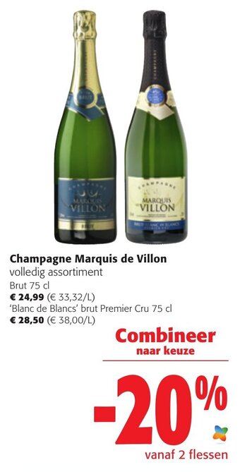 Colruyt Champagne Marquis de Villon aanbieding