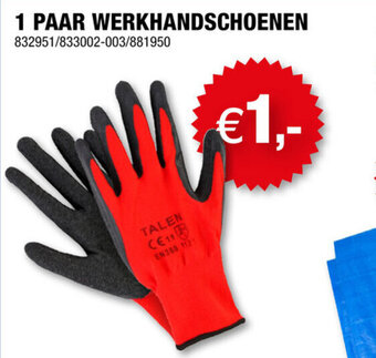 Hubo 1 Paar Werkhandschoenen aanbieding
