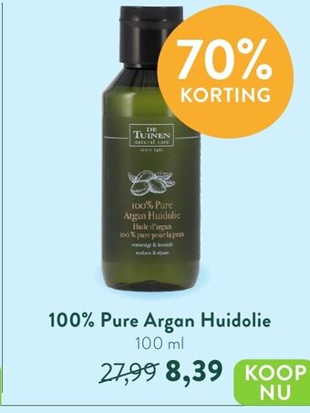 Holland & Barrett De Tuinen 100% Pure Argan Huidolie 100 ml aanbieding