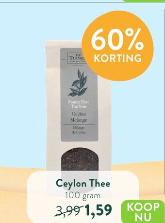 Holland & Barrett De Tuinen Ceylon Thee 100 gram aanbieding
