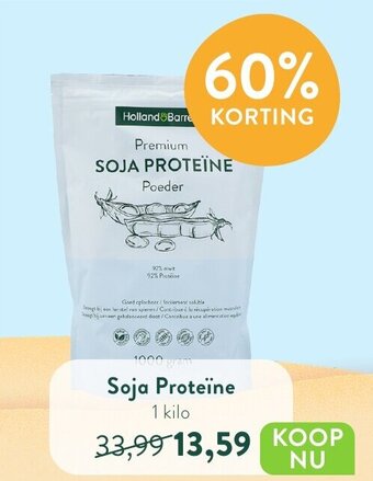 Holland & Barrett Soja Proteine 1 kilo aanbieding