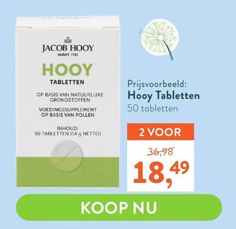 Holland & Barrett Jacob Hooy Hooy Tabletten aanbieding