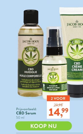 Holland & Barrett Jacob Hooy CBD Serum 50 ml aanbieding