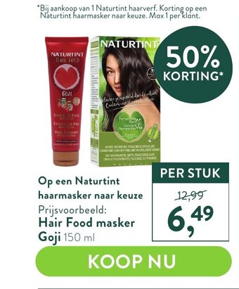 Holland & Barrett Naturtint Hair Food Masker Goji 150 ml aanbieding