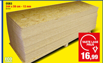 Hubo OSB3 244 x 59 cm - 12 mm aanbieding