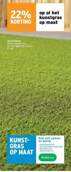 GAMMA Kunstgras Op Maat aanbieding