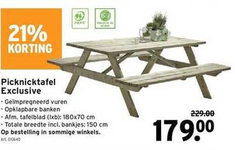 GAMMA Picknicktafel Exclusive aanbieding