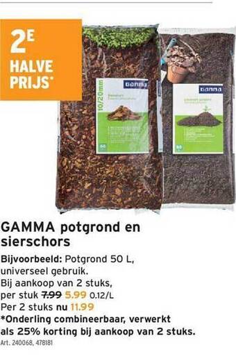 GAMMA Gamma Potgrond En Sierschors aanbieding