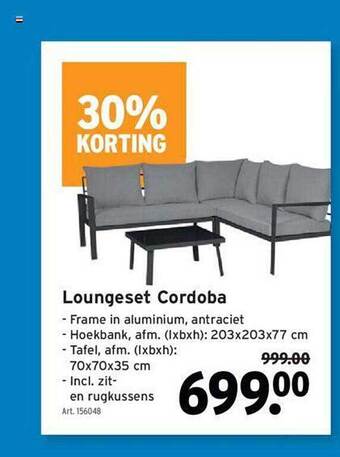 GAMMA Loungeset Cordoba aanbieding