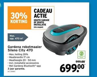 GAMMA Gardena Robotmaaier Sileno City 470 aanbieding
