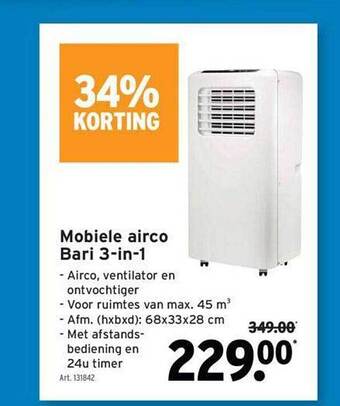 Mobiele Airco Bari 3in1