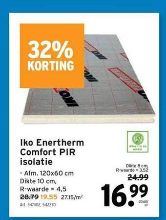 GAMMA Iko Enertherm Comfort Pir Isolatie aanbieding