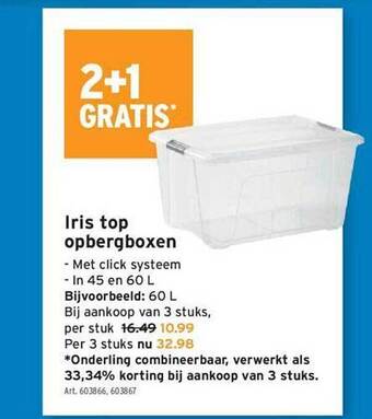 GAMMA Iris Top Opbergboxen aanbieding