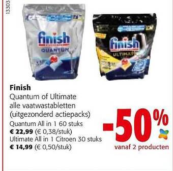 Colruyt Finish Vaatwastabletten aanbieding