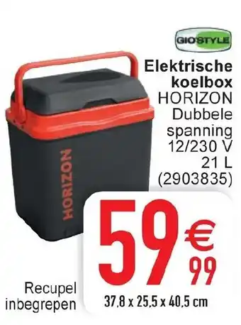 Cora Giostyle Elektrische Koelbox Horizon Dubbele spanning, 21 L 2903835 aanbieding