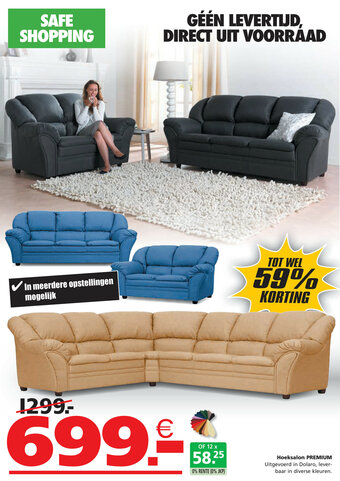 Seats and Sofas Hoeksalon Premium aanbieding