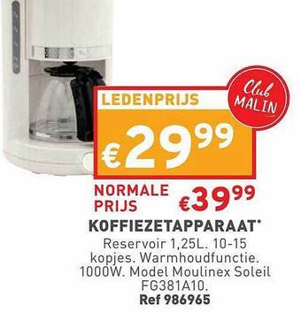 Trafic Koffiezetapparaat aanbieding