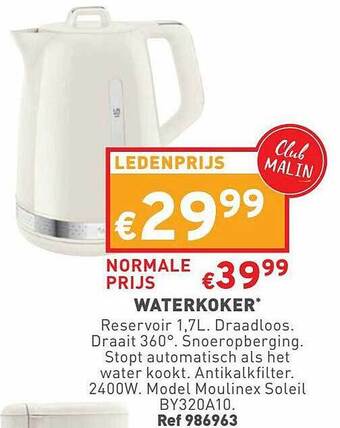 Trafic Waterkoker aanbieding