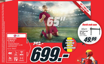 MediaMarkt LG 65UP77006LB 65" UHD 4K TV aanbieding