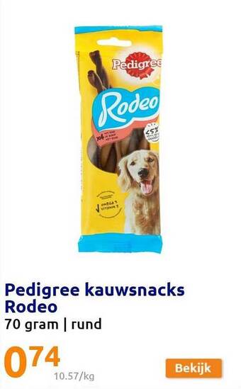 Action Pedigree Kauwsnacks Rodeo aanbieding
