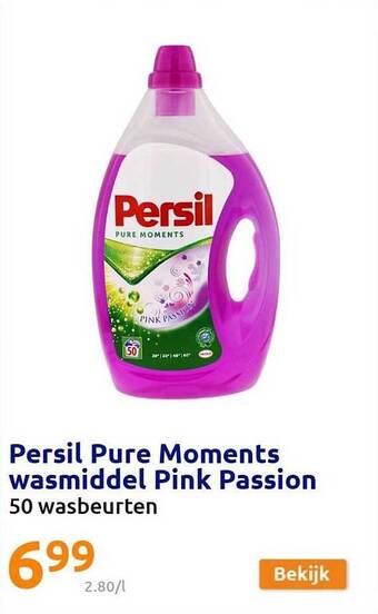 Action Persil Pure Moments Wasmiddel Pink Passion aanbieding