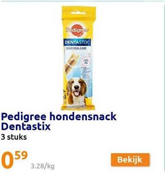 Action Pedigree Hondensnack Dentastix aanbieding