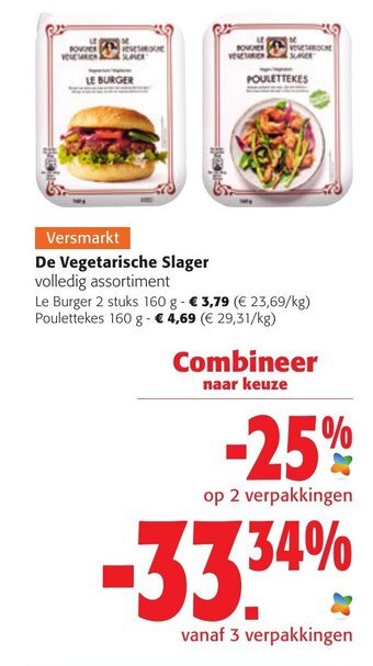 Colruyt De Vegetarische Slager Le Burger, Poulettekes aanbieding
