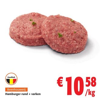 Colruyt Hamburger rund + varken aanbieding
