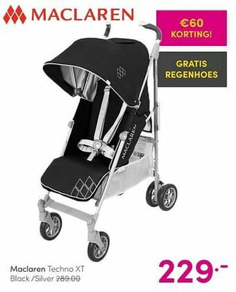 Baby & Tiener Maclaren techno xt black -silver aanbieding