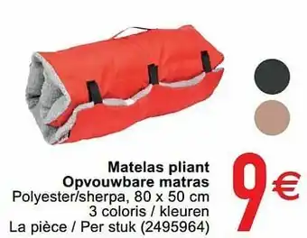 Cora Matelas pliant opvouwbare matras aanbieding