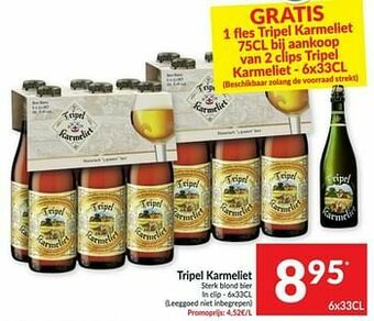 Intermarché Tripel karmeliet sterk blond bier aanbieding