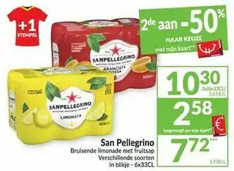 Intermarché San pellegrino bruisende limonade met fruitsap aanbieding