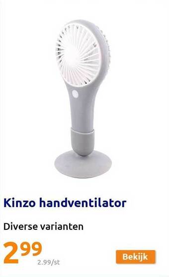Action Kinzo Handventilator aanbieding