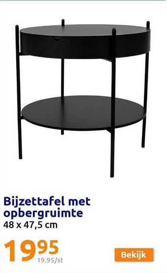 Action Bijzettafel Met Opbergruimte aanbieding