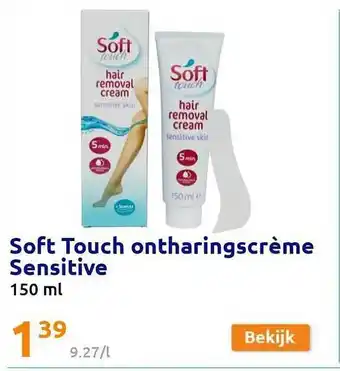 Action Soft Touch Ontharingscrème Sensitive aanbieding