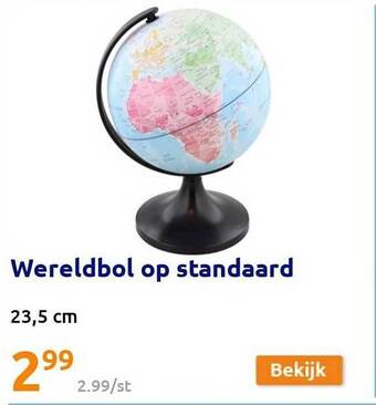 Action Wereldbol Op Standaard aanbieding