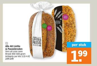 Albert Heijn Alle Ah Liefde & Passiebroden aanbieding
