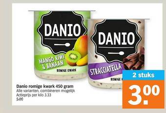 Albert Heijn Danio Romige Kwark 450 Gram aanbieding
