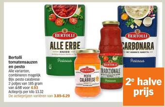 Albert Heijn Bertolli Tomatensauzen En Pesto aanbieding