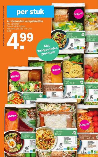 Albert Heijn Ah Gesneden Verspakketten aanbieding